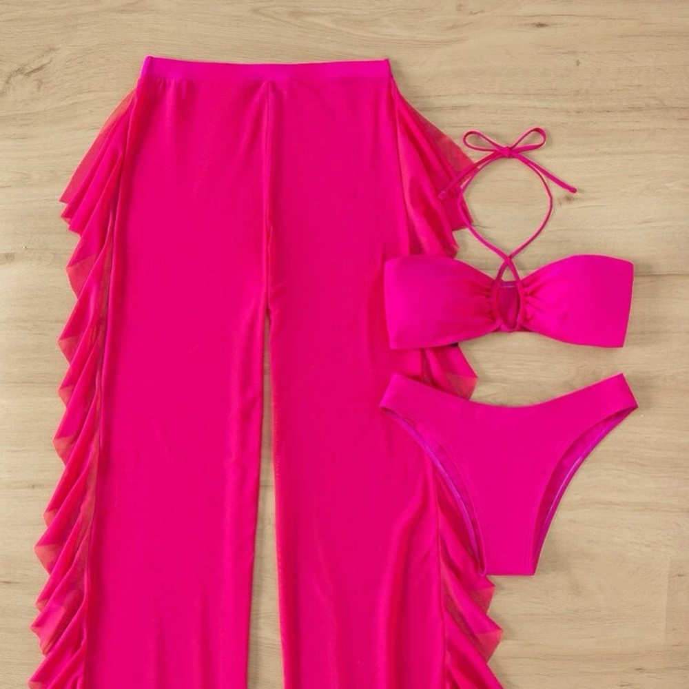 Hot pink bikini comes in xs,small,medium, large